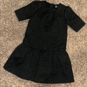 BABY GAP Girls Black Textured Short Sleeve Dress s 5T